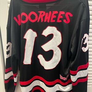 Jason Voorhees Hockey Jersey - Black, Red & White